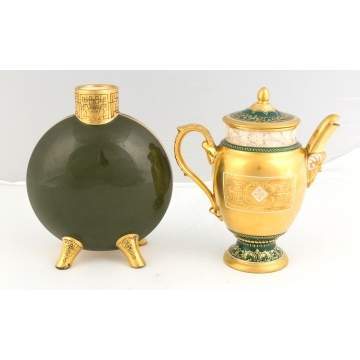 Vienna Hand Painted and Gold Enameled Teapot