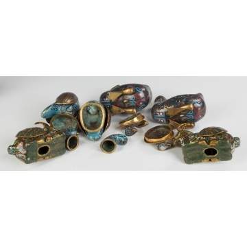 Group of Chinese Cloisonne Censors