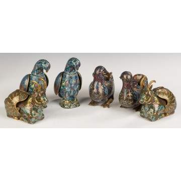 Group of Chinese Cloisonne Censors