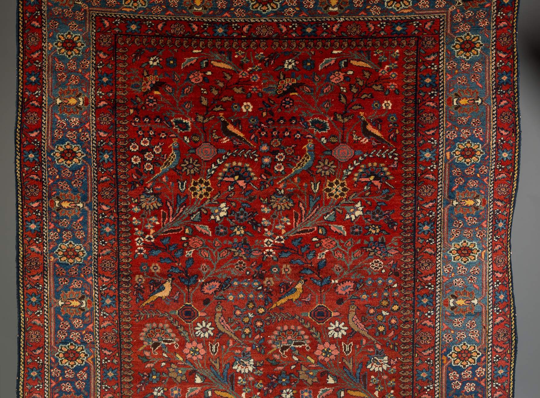 Hamadan Oriental Rug with Birds Cottone Auctions