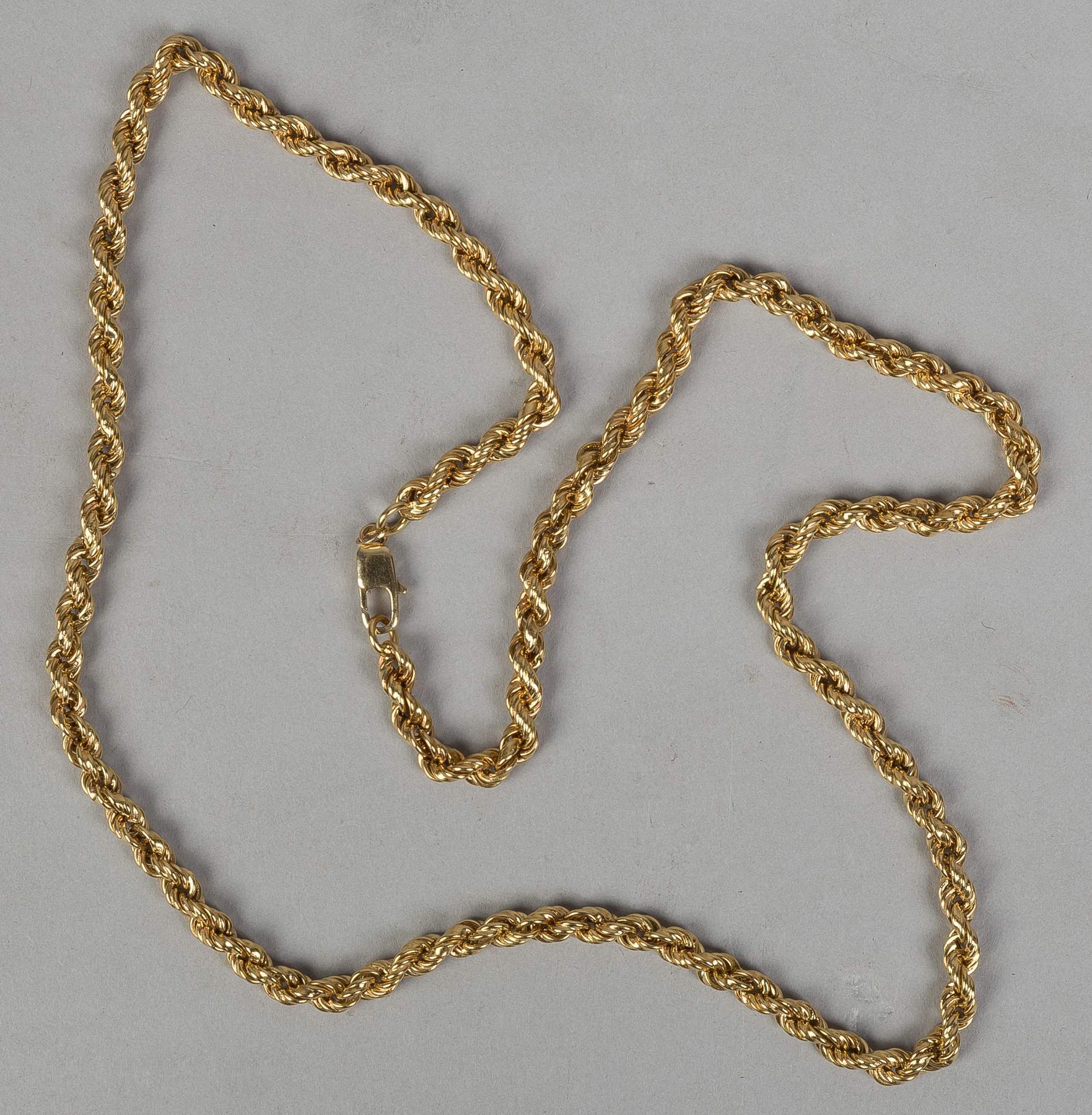 Stamped 14k Gold Rope Twist Necklace Cottone Auctions