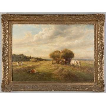 Charles James Lewis  (English, 1830-1892)  "A  Hayfield"