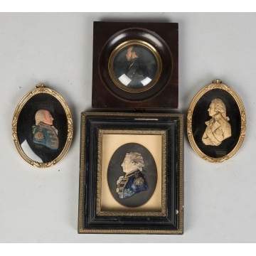 19th Century Miniature Wax Portraits