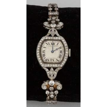 Vintage Cartier Gold & Diamond Watch