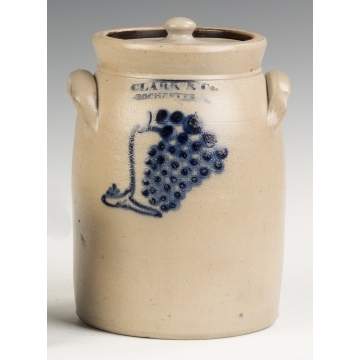Clark & Co. 1 Gallon Stoneware Jar with Grapes