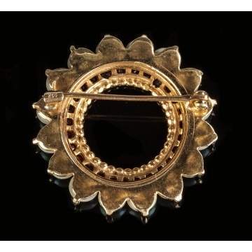 14K Gold & Pearl Brooch