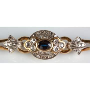 Diamond & Sapphire Brooch