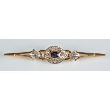 Diamond & Sapphire Brooch