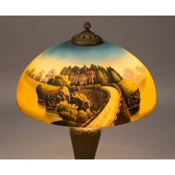 Phoenix Reverse Painted Table Lamp