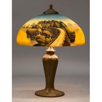 Phoenix Reverse Painted Table Lamp
