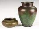 Grueby Bowl & Clewell Vase