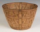 Native American Pima Basket with Geometric Design