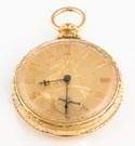 18K Gold English Fusee Pocket Watch