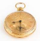18K Gold English Fusee Pocket Watch