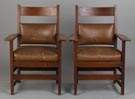 Pair L. J. & G. Stickley Arm Chairs