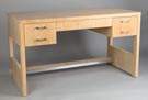 Cerused Oak Desk & Barrel Table by Jay Spectre for Century