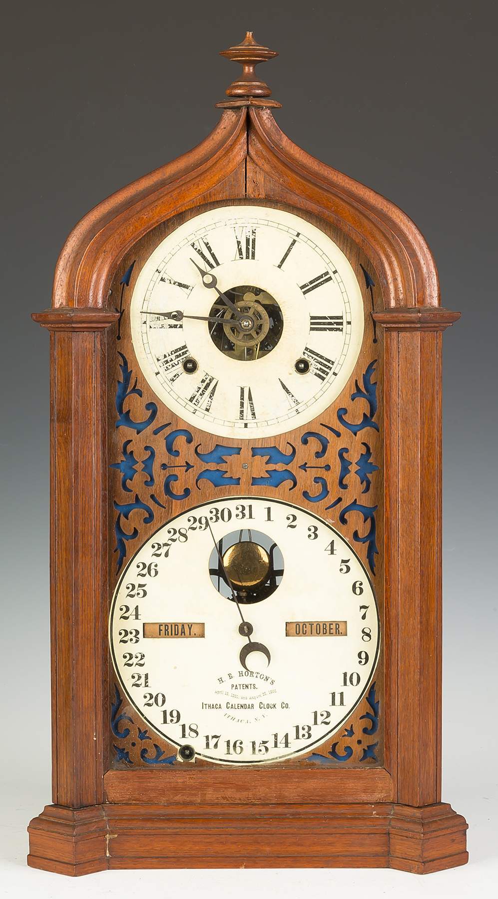 Ithaca Double Dial Calendar Clock Cottone Auctions