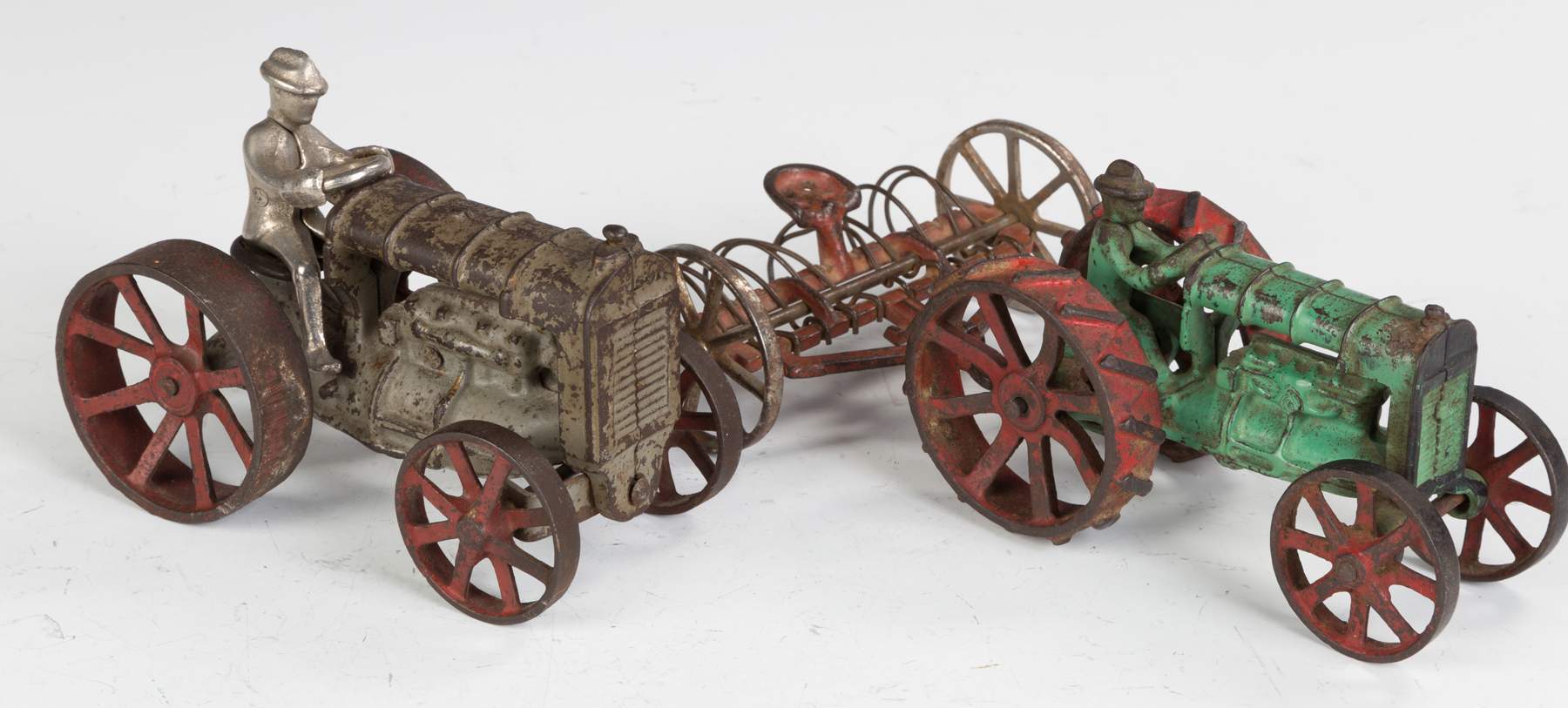 Two Cartoon Tractors