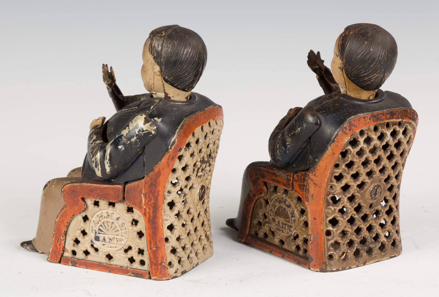 Two Tammany Cast Iron Mechanical Banks