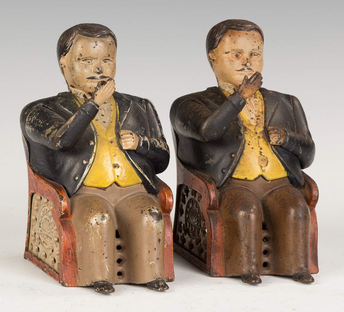 Two Tammany Cast Iron Mechanical Banks