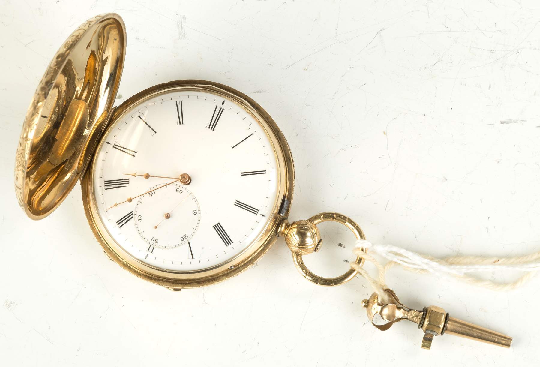 Breitling 18k Gold Pocket Watch with Engraved Case Cottone Auctions