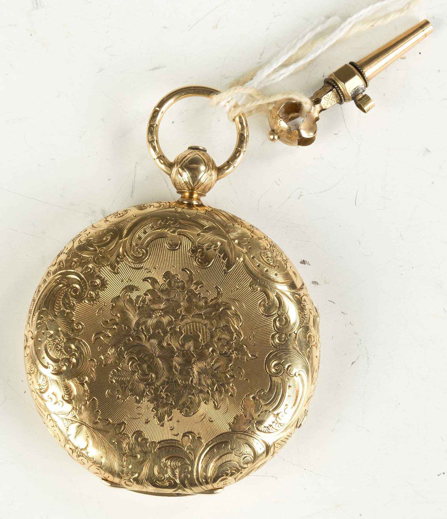 Breitling 18k Gold Pocket Watch with Engraved Case Cottone Auctions