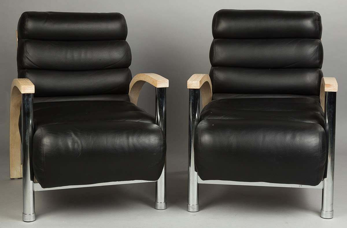 Pair of Eclipse Club Chairs by Jay Spectre for Century