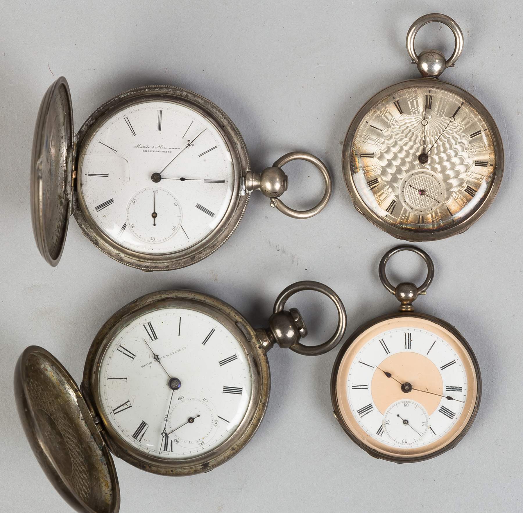 Four Coin Silver Pocket Watches | Cottone Auctions