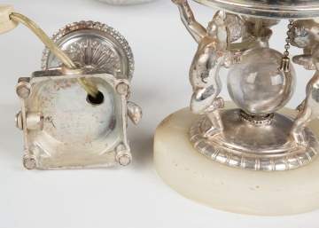 Pairpoint Silver Plated Lamps on Cut Glass Bases