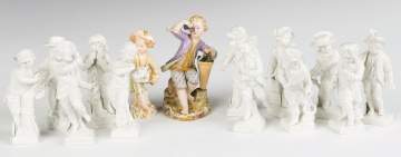 Group of KPM and Meissen Figurines