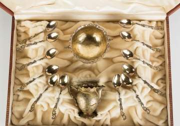 Lazarus Posen German Silver Demitasse Set