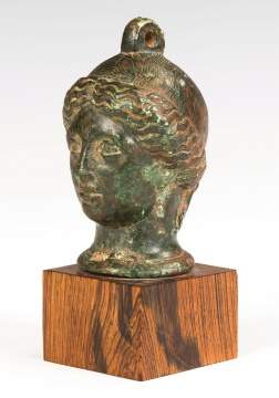 Cast Bronze Roman Head of a Lady
