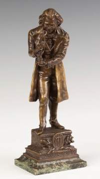 Carl Kauba (Austrian, 1865-1922) Bronze of a Figure holding a model