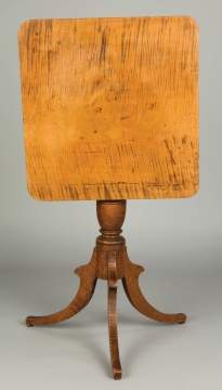 American Tiger Maple Tilt Top Candle Stand