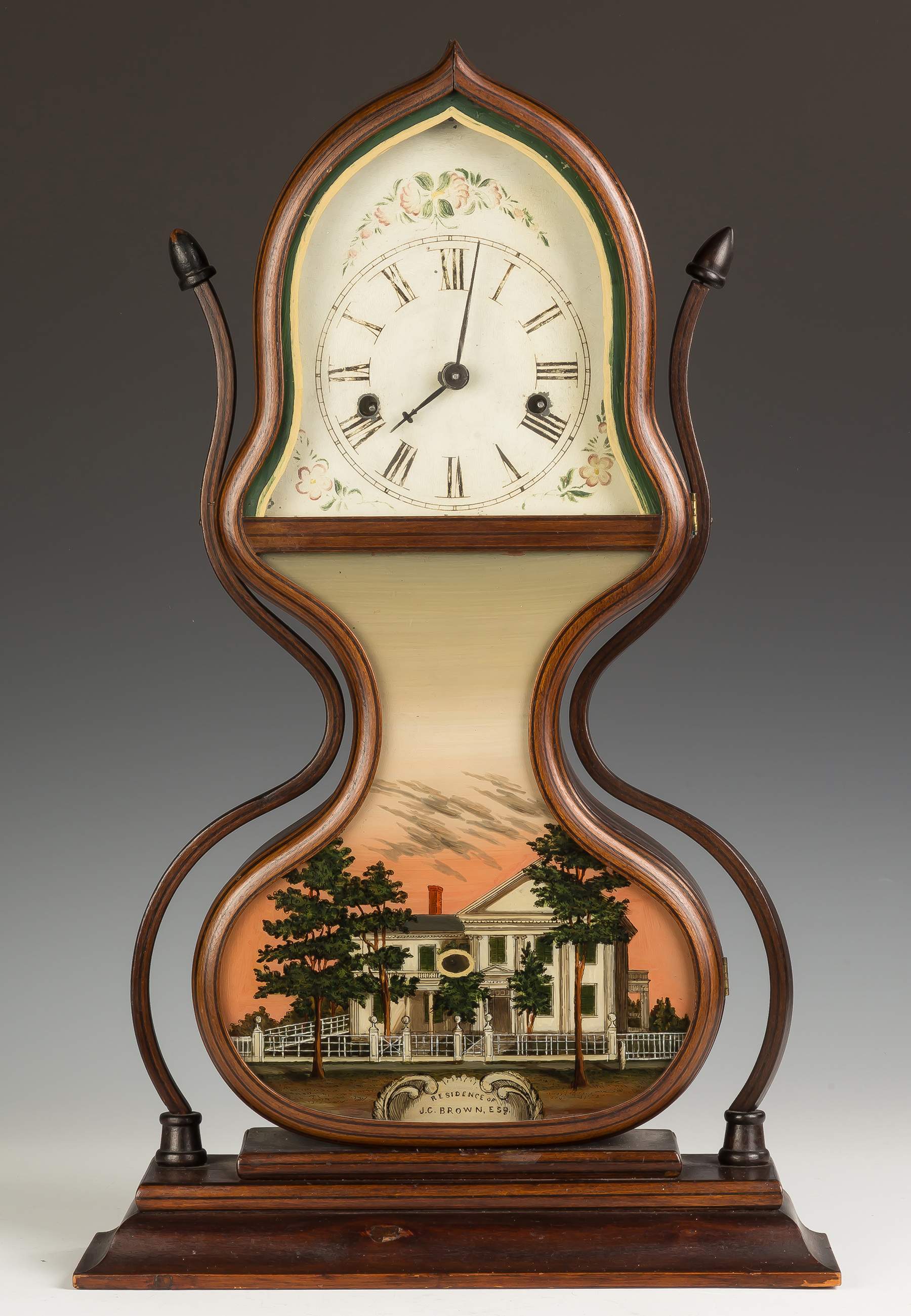 Fine J.C. Brown Acorn Shelf Clock, Bristol, CT Cottone Auctions