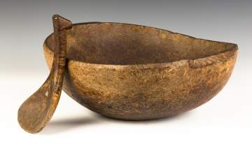 Native American Burl Bowl with Handles