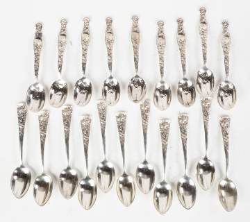 Sterling Silver Floral Demitasse Spoons