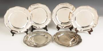 Set of Six George III Sterling Silver Plates