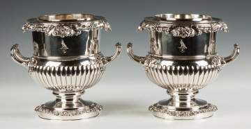 Pair of Georgian Sheffield Wine Coolers