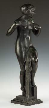 Mario Korbel (Czech/American, 1882-1954) Bronze of a Nude Woman