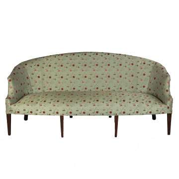 Hepplewhite Inlaid Mahogany Curved Back Sofa