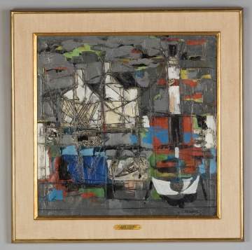 Claude Venard (French, 1913-1999) "The Harbor"