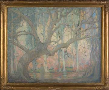 Charles E. Basing (Australian, 1865-1933) Cypress Forest