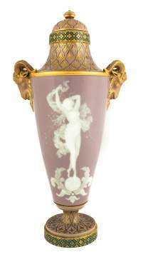 Sevres Pate-sur-Pate Vase with a Nude