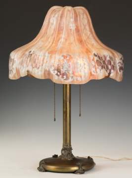 Pairpoint Puffy Table Lamp, Floral Design