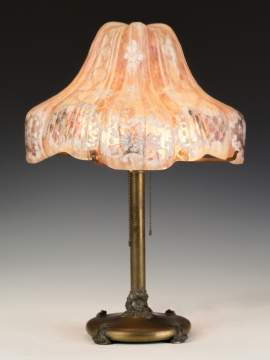 Pairpoint Puffy Table Lamp, Floral Design