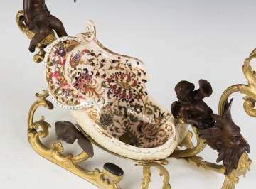 Budapest Gilt Bronze Sleigh with Putti