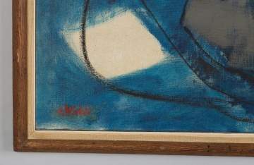 John von Wicht (American/German, 1888–1970) "Blue Painting"