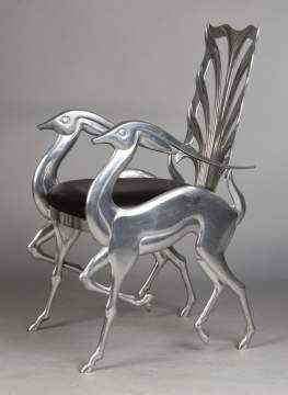 Ray Lewis, Pair of Cast Aluminum Fauna Impala Chairs
