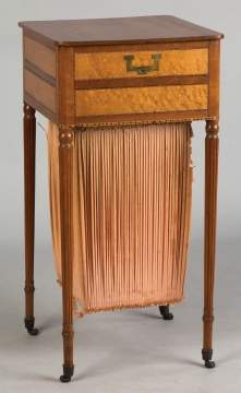 Fine Sheraton Two Drawer Sewing Stand